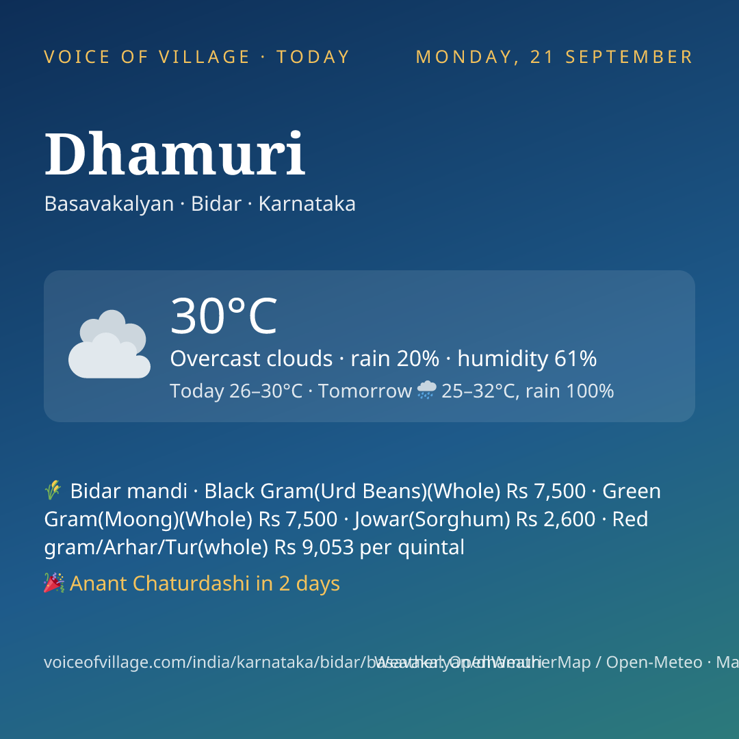 Dhamuri today