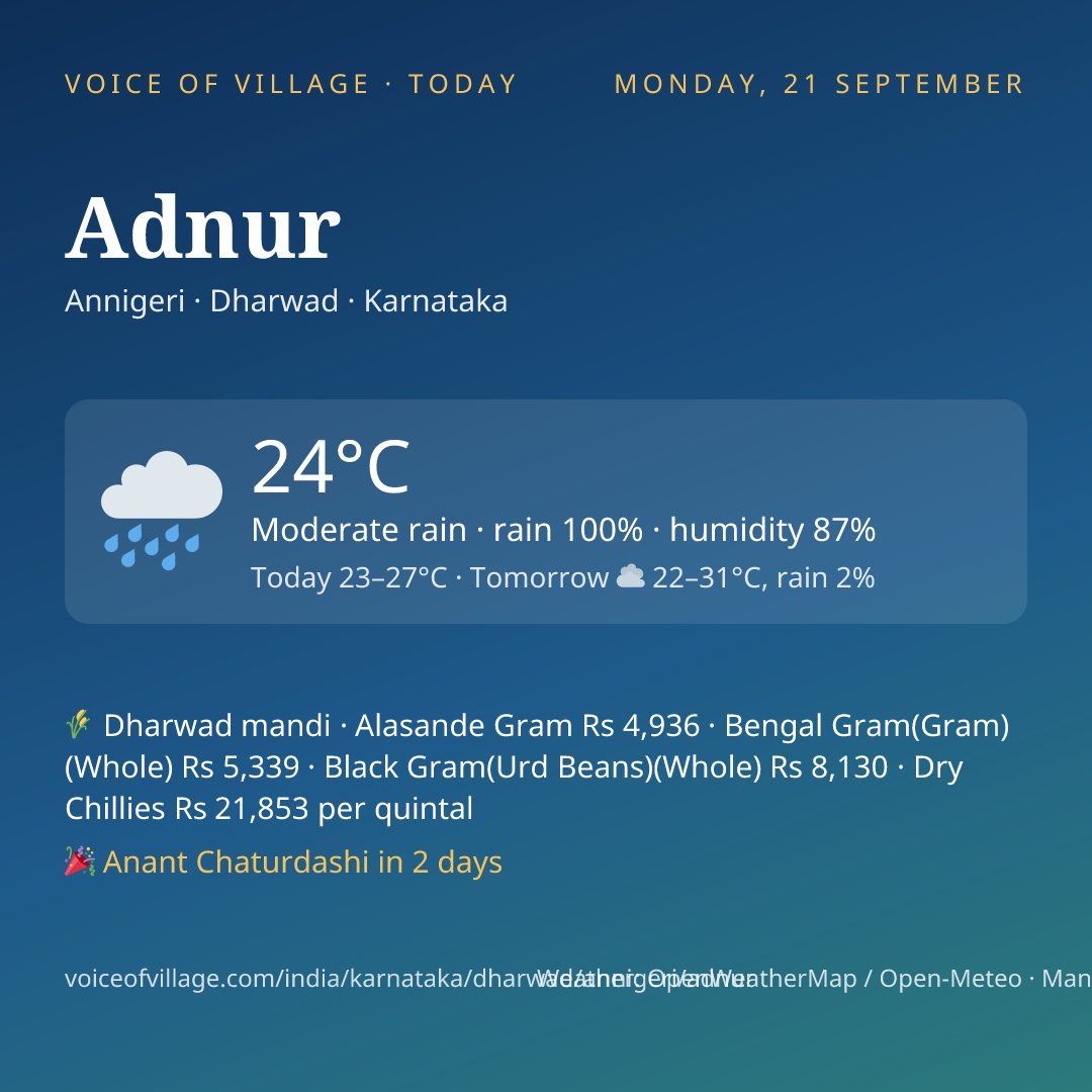 Adnur today