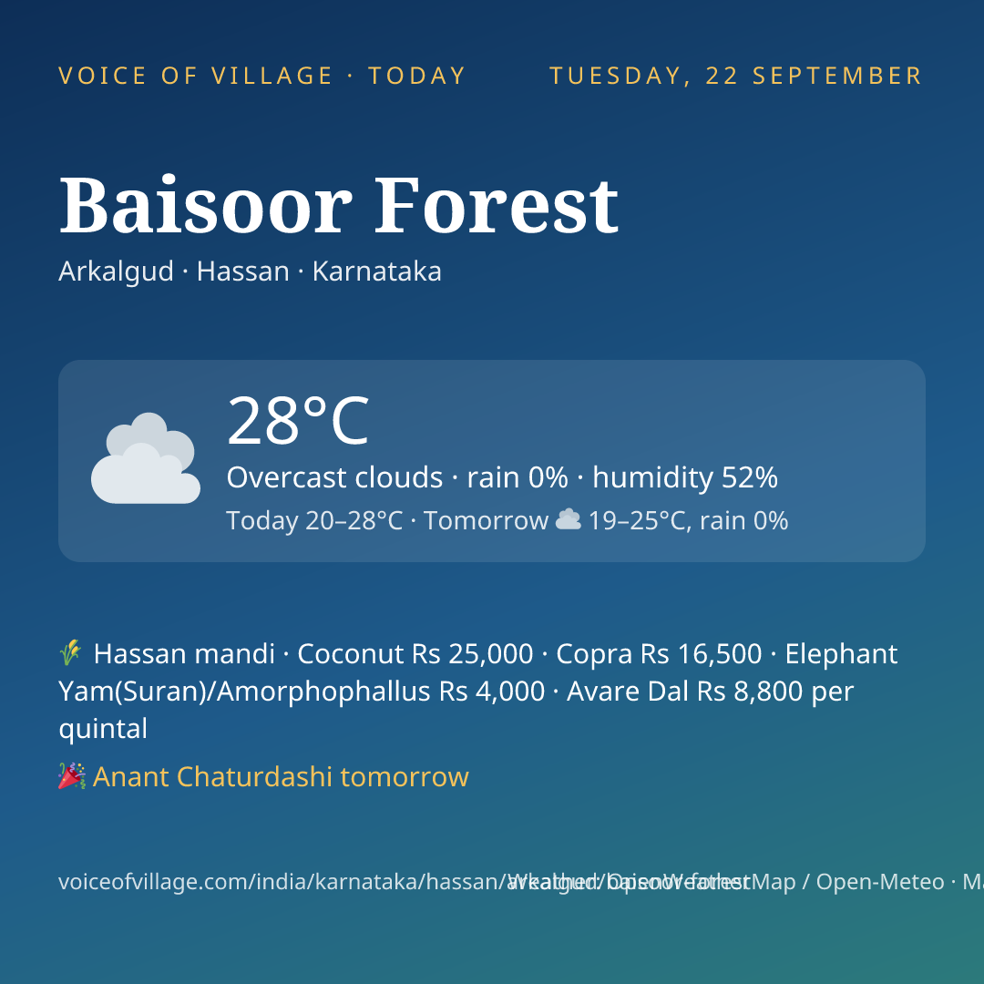 Baisoor Forest today