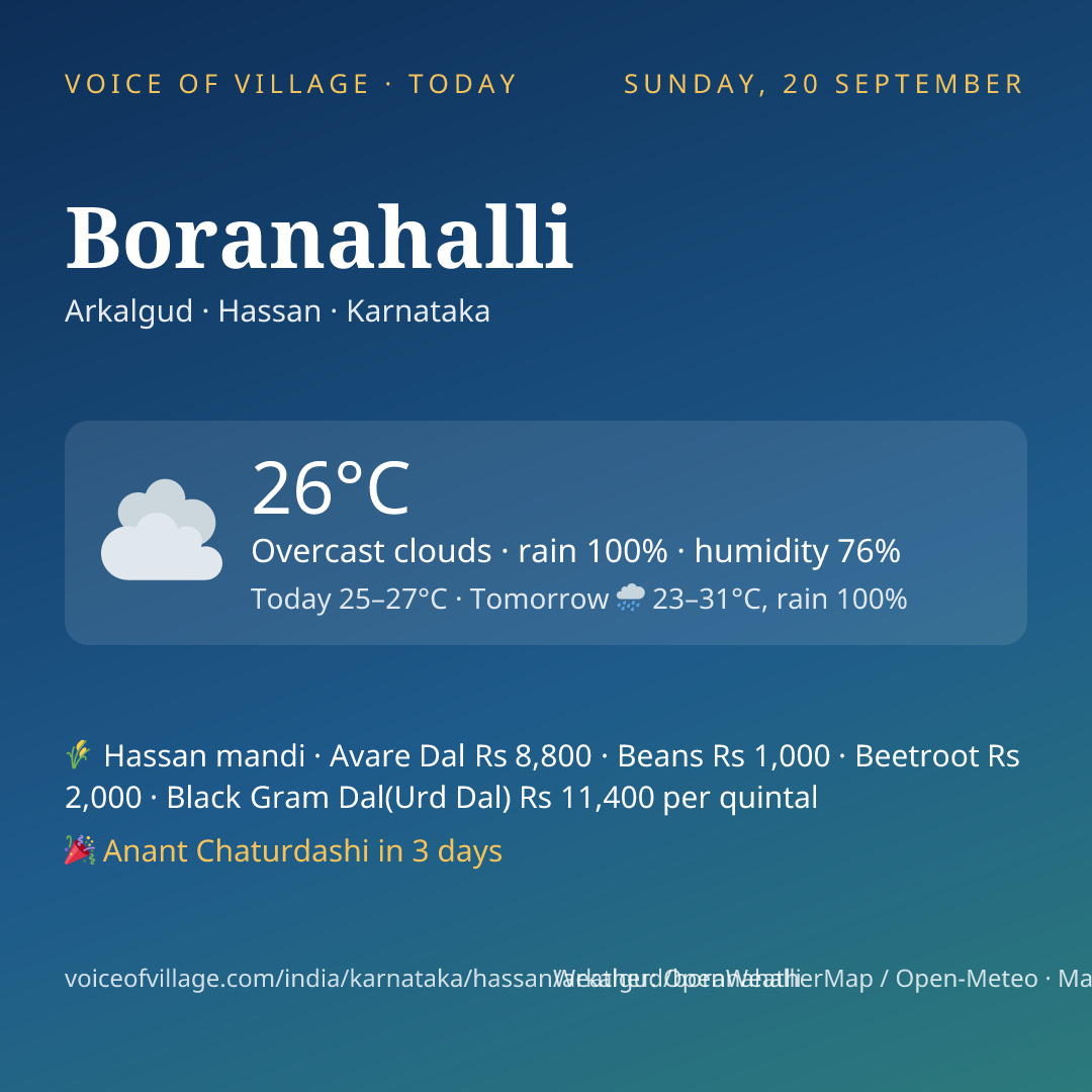 Boranahalli today