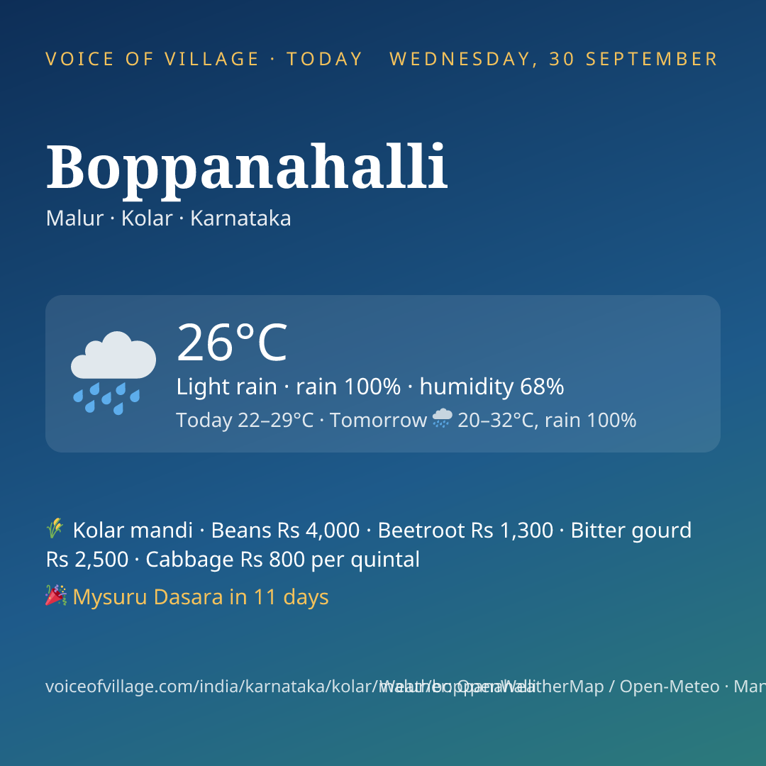 Boppanahalli today