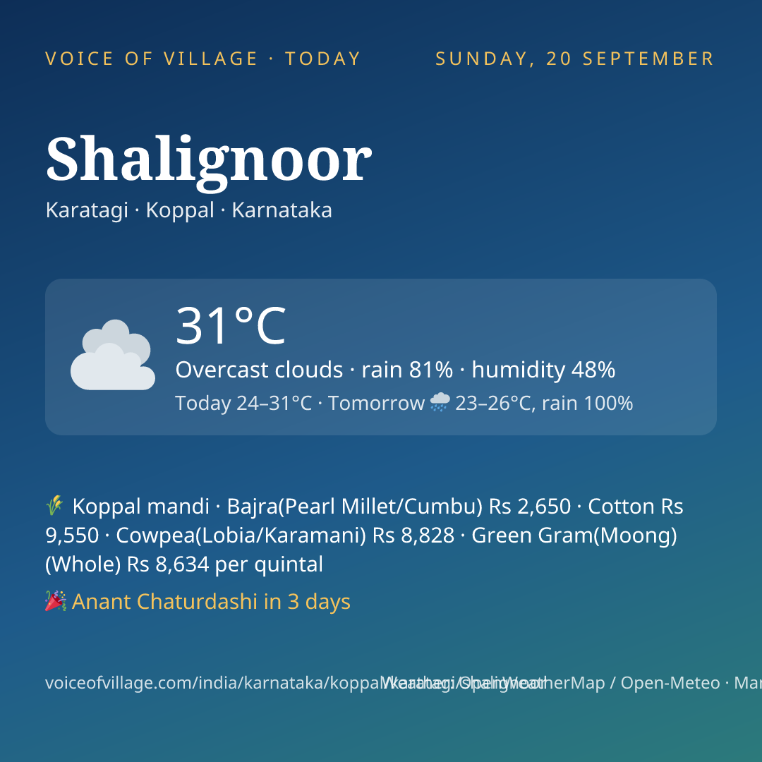 Shalignoor today