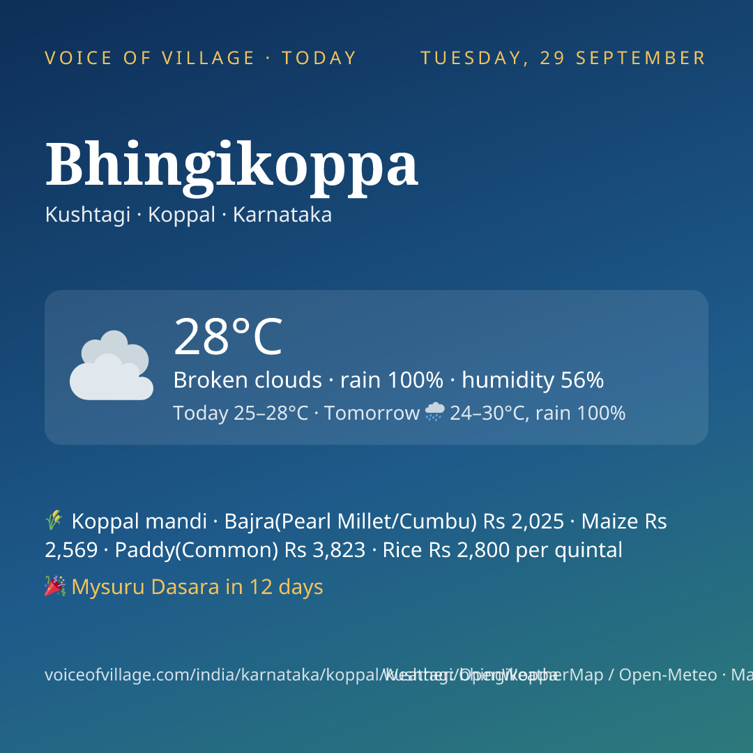 Bhingikoppa today
