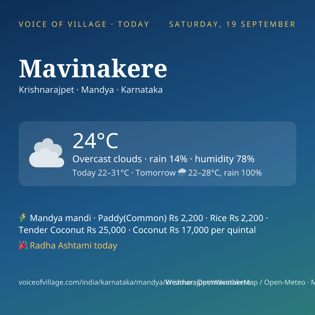 Mavinakere today