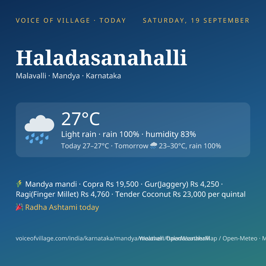 Haladasanahalli today