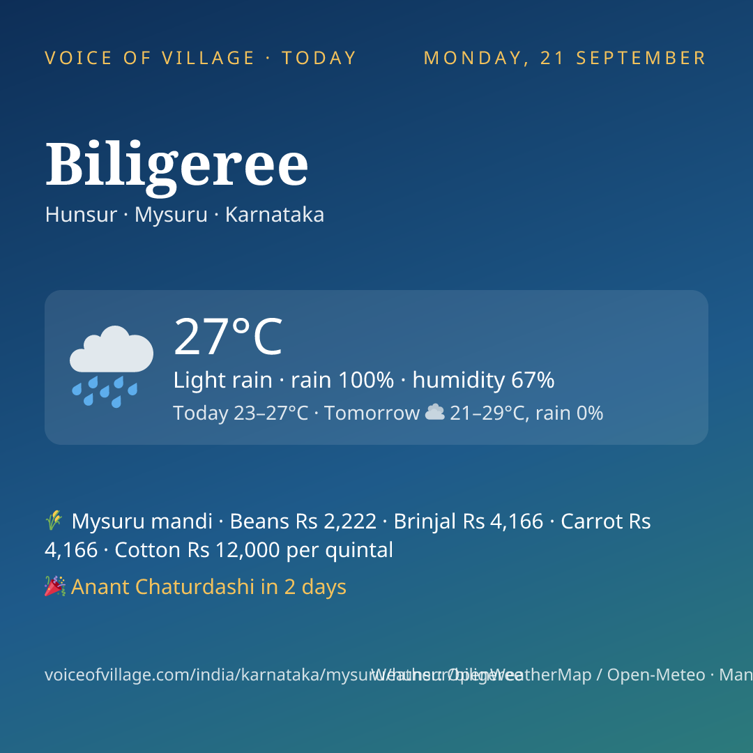 Biligeree today