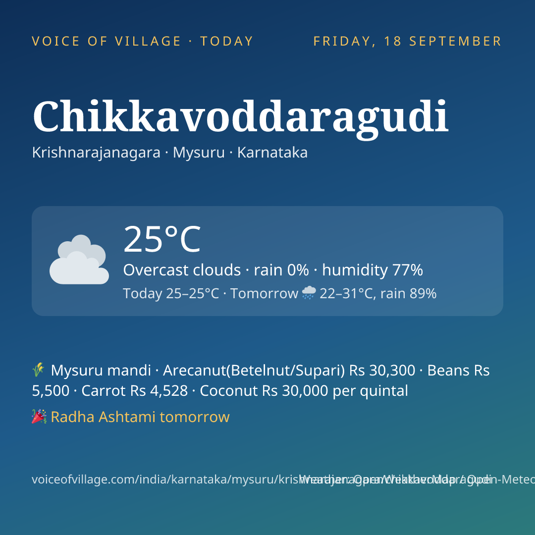 Chikkavoddaragudi today