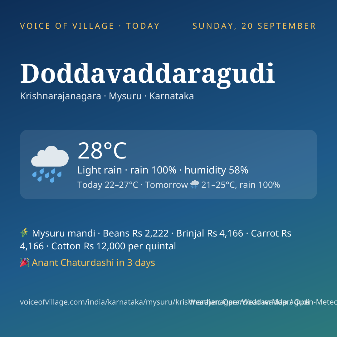 Doddavaddaragudi today