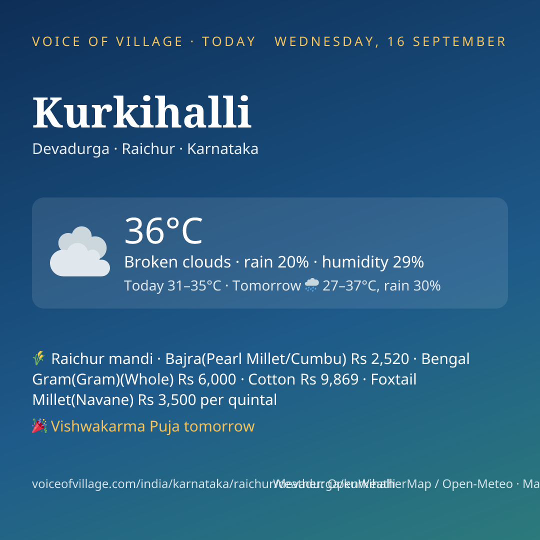 Kurkihalli today