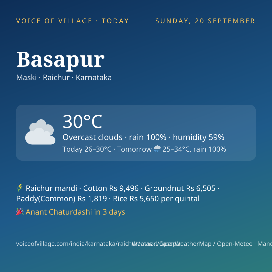 Basapur today