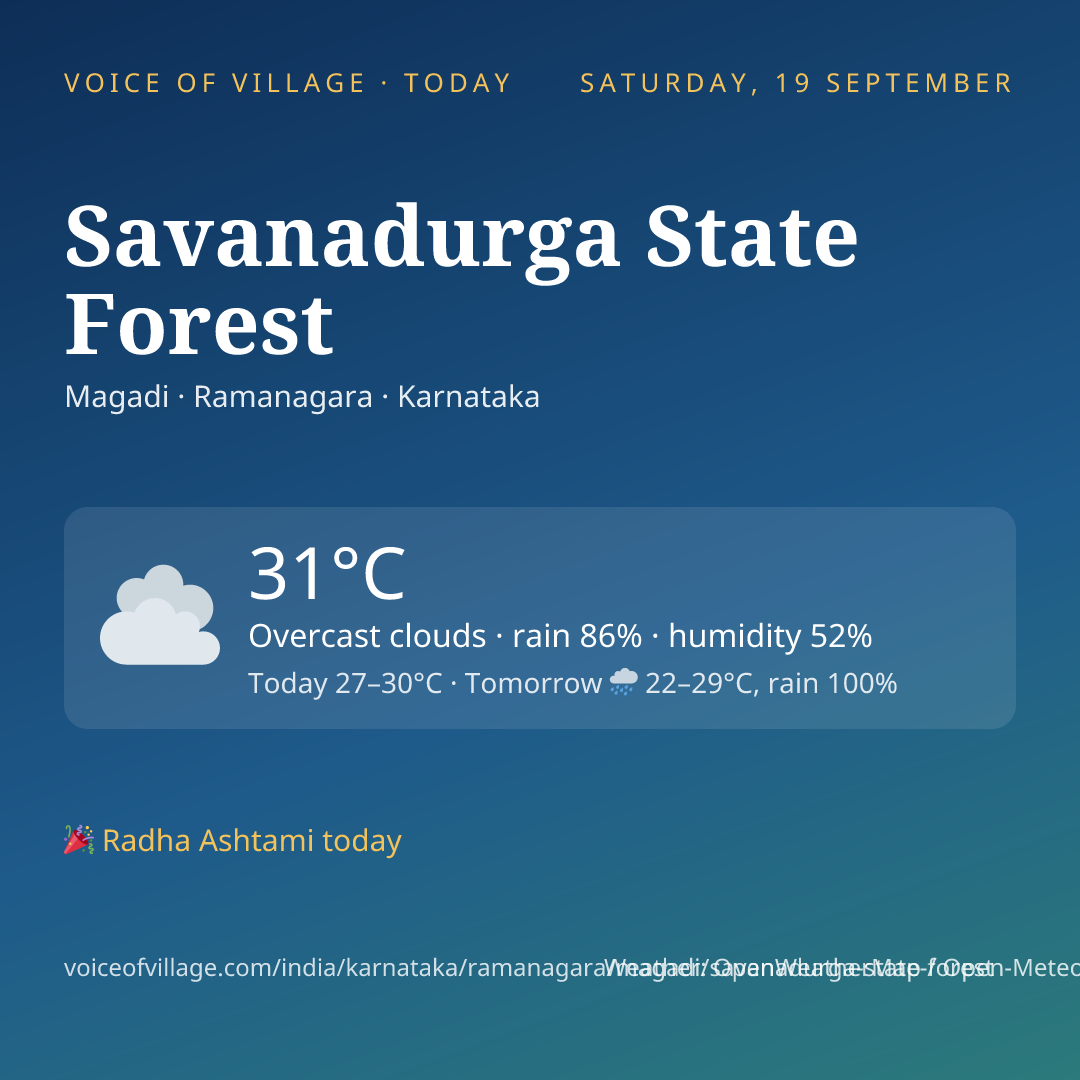 Savanadurga State Forest today