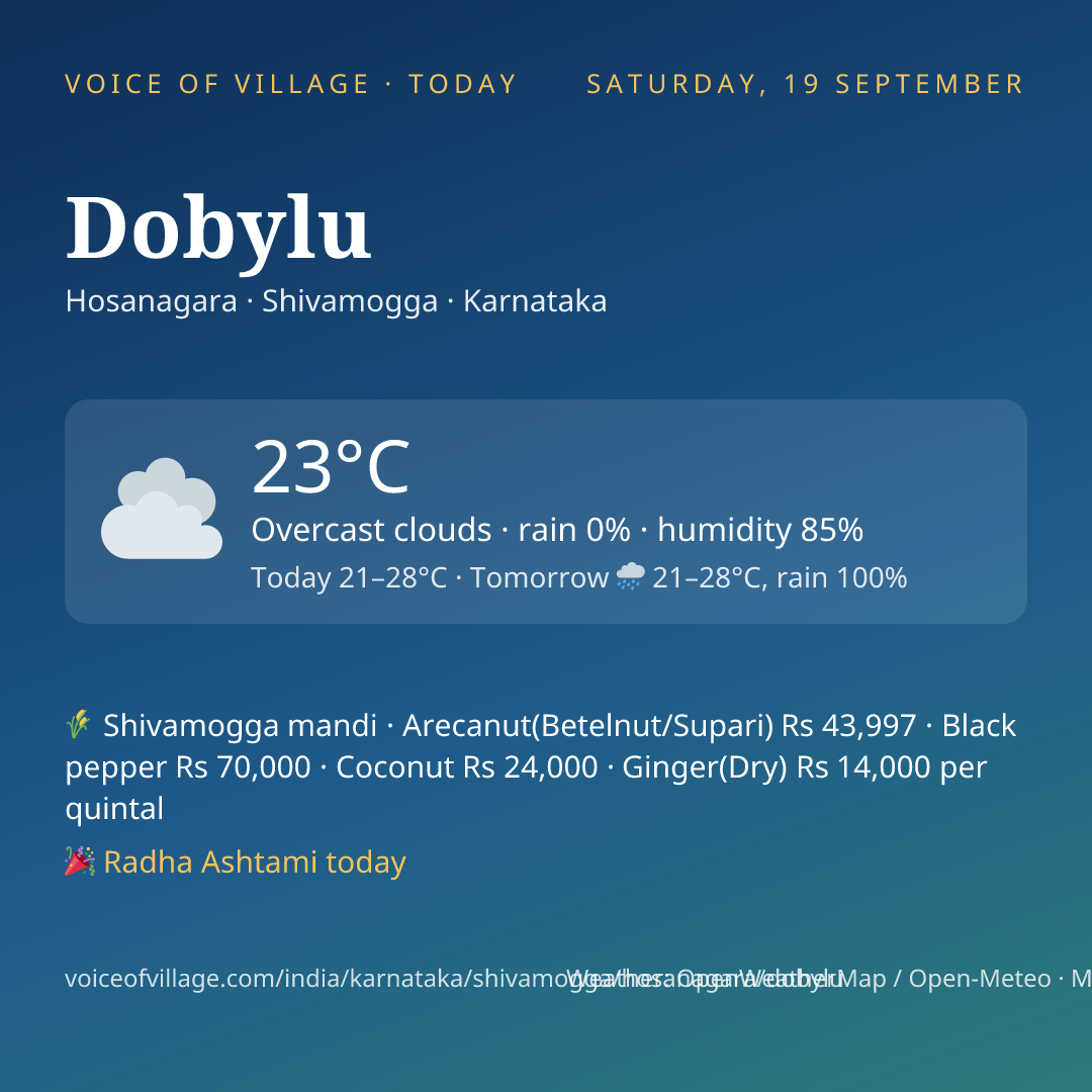 Dobylu today