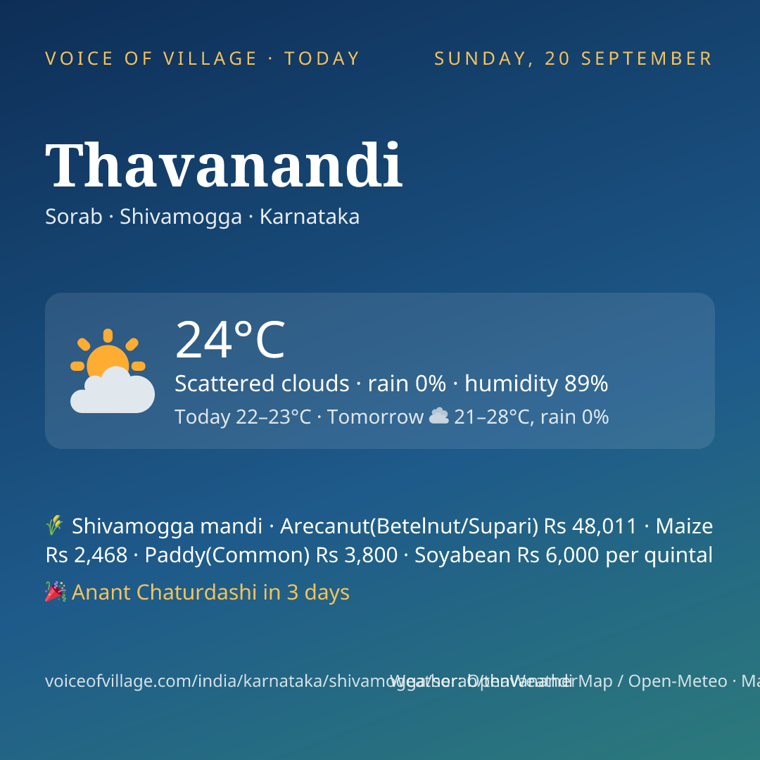 Thavanandi today