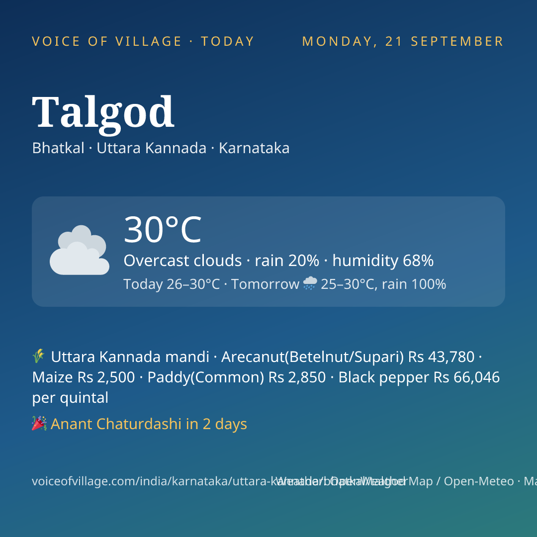 Talgod today