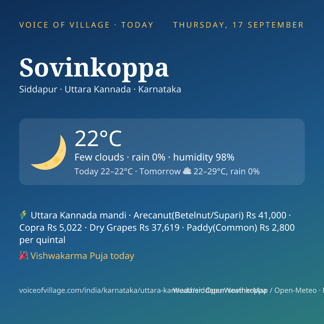 Sovinkoppa today