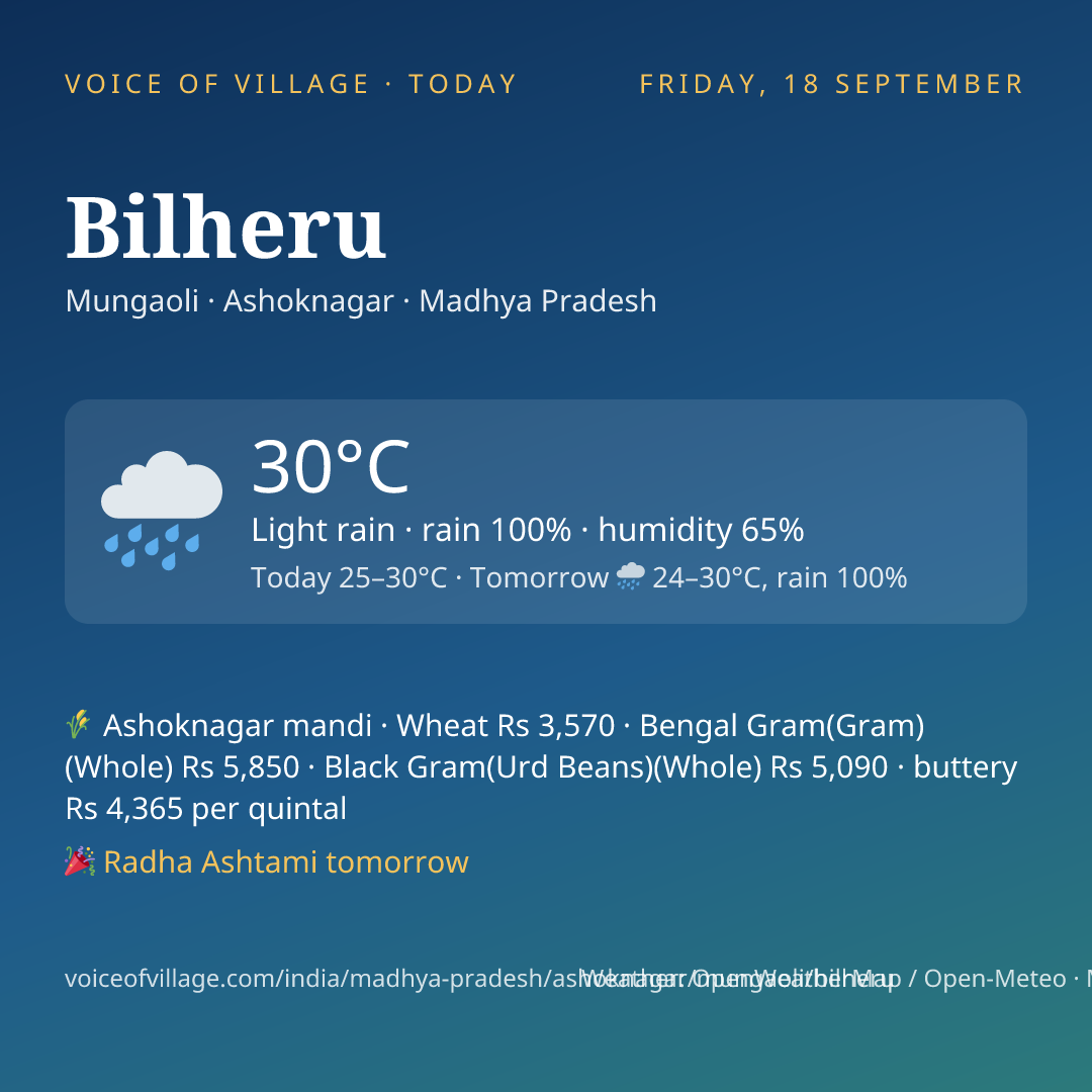 Bilheru today