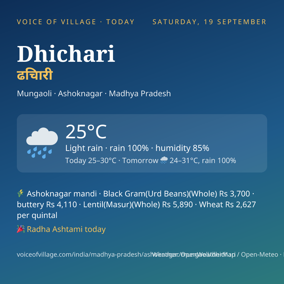 Dhichari today