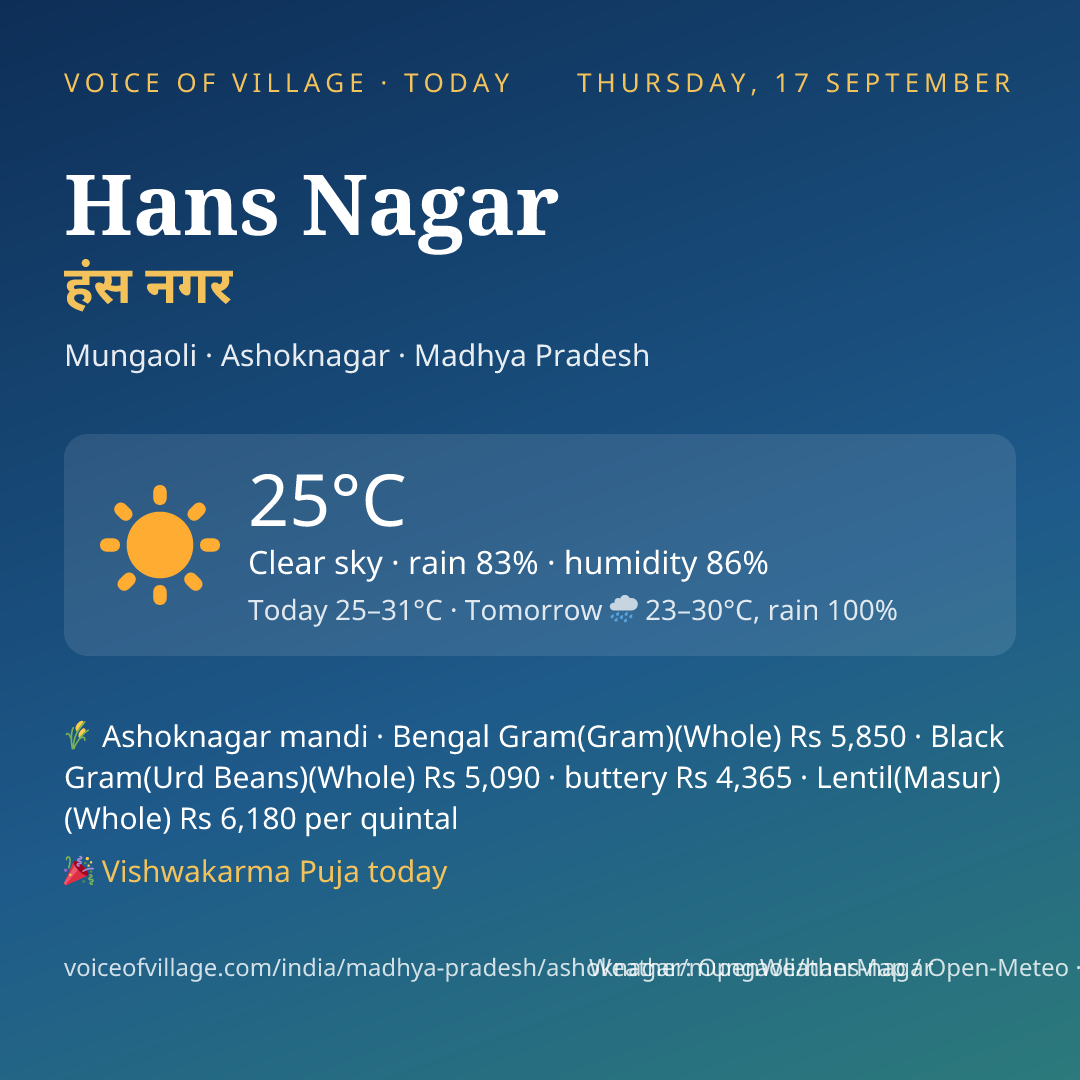 Hans Nagar today