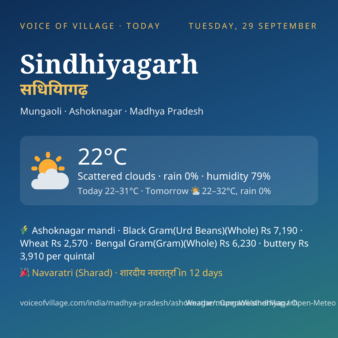 Sindhiyagarh today