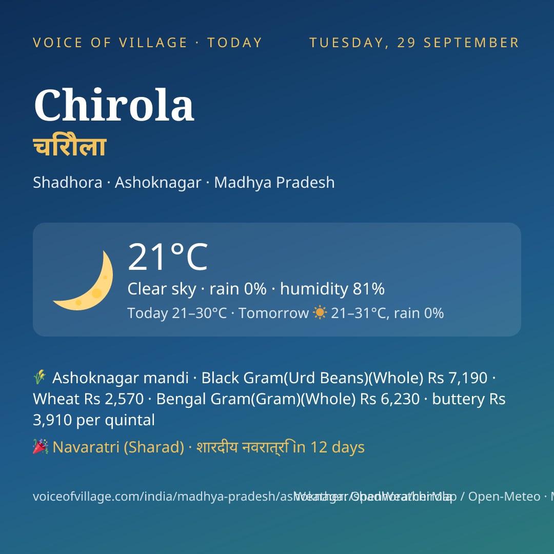 Chirola today