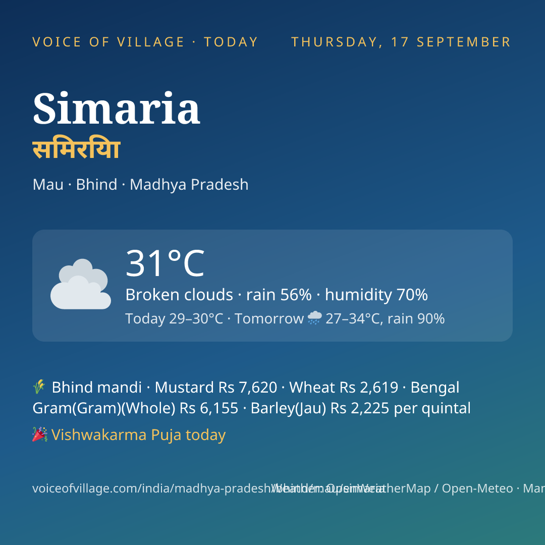 Simaria today