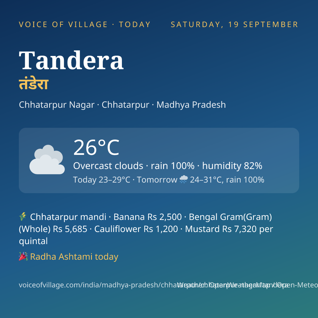 Tandera today