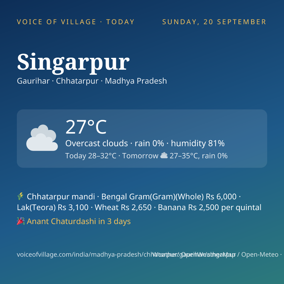Singarpur today