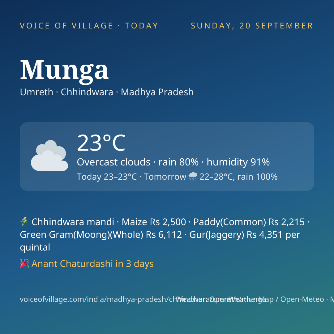 Munga today