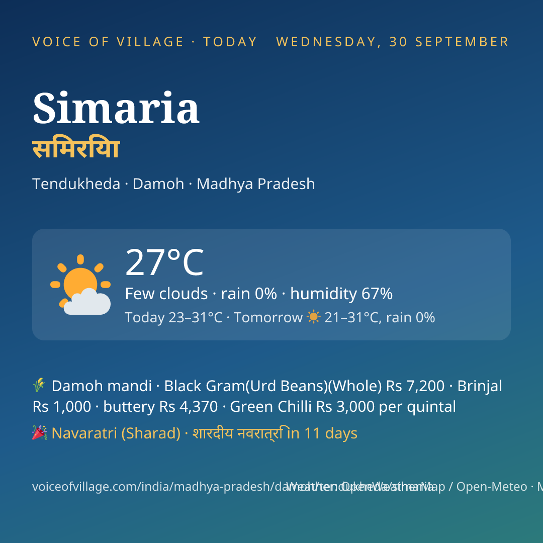 Simaria today