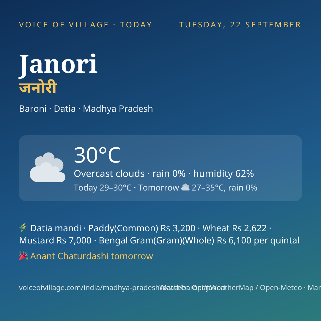 Janori today