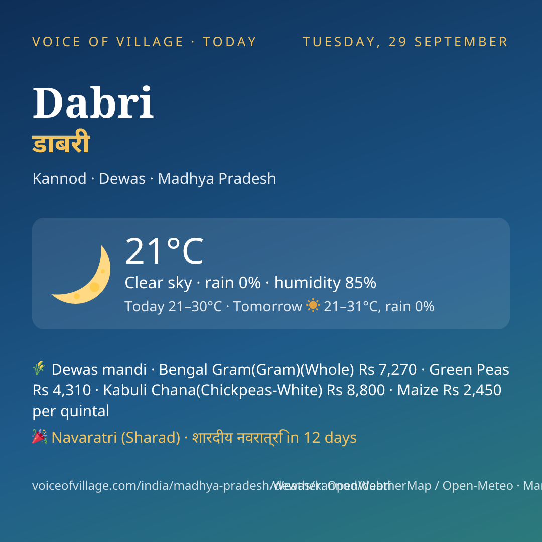 Dabri today