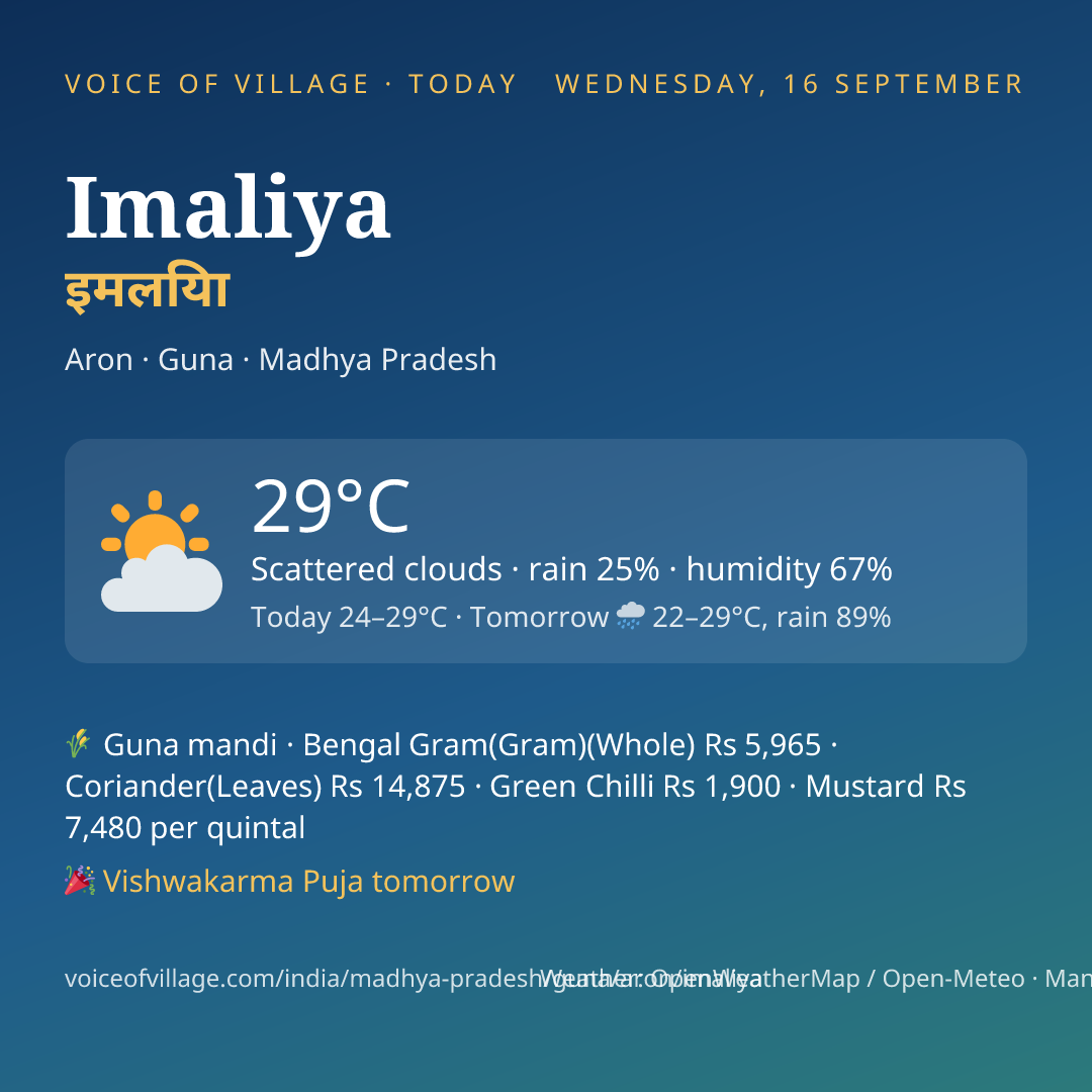 Imaliya today