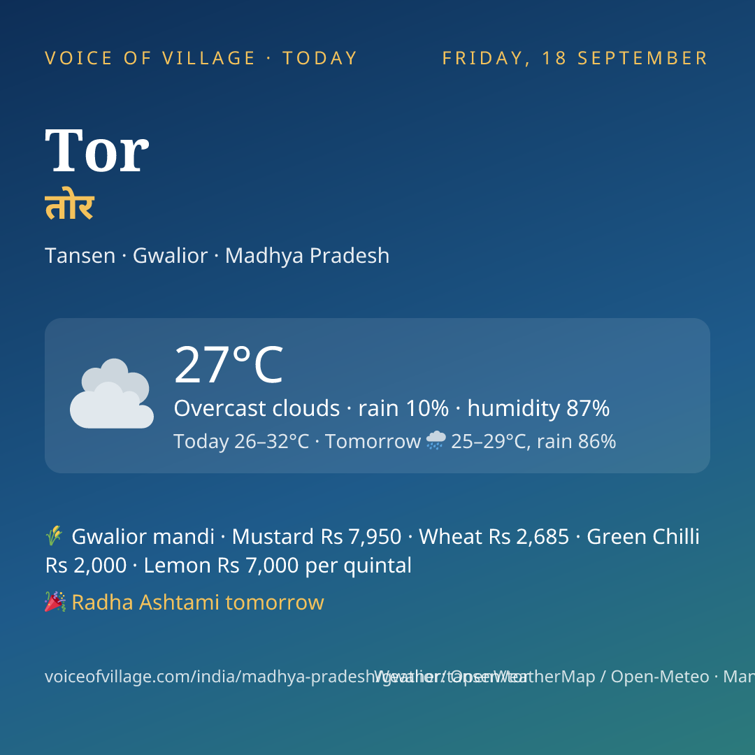 Tor today
