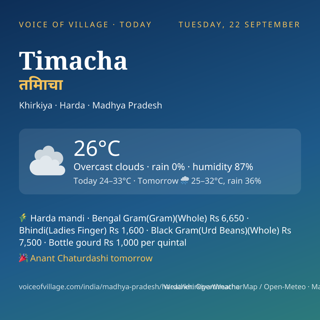 Timacha today