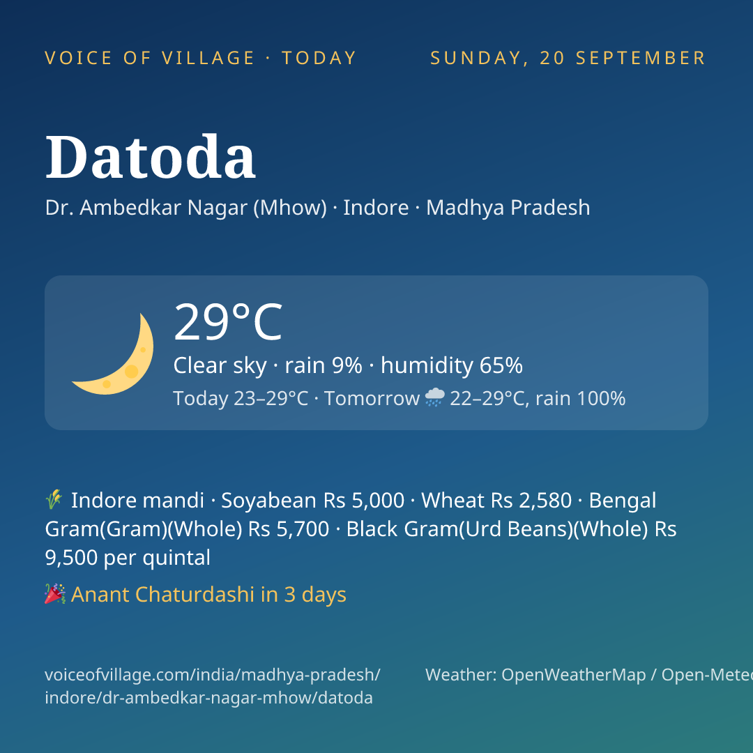 Datoda today