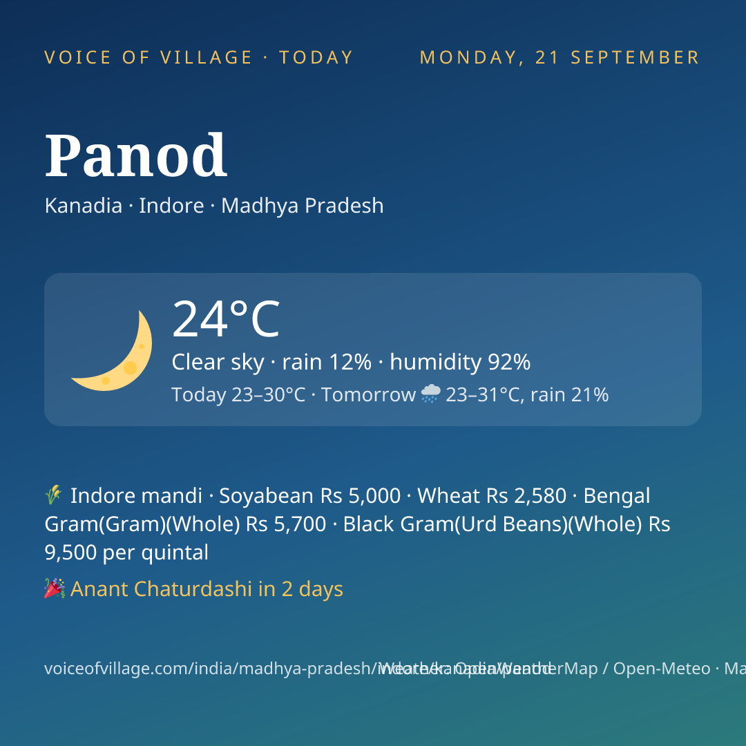 Panod today