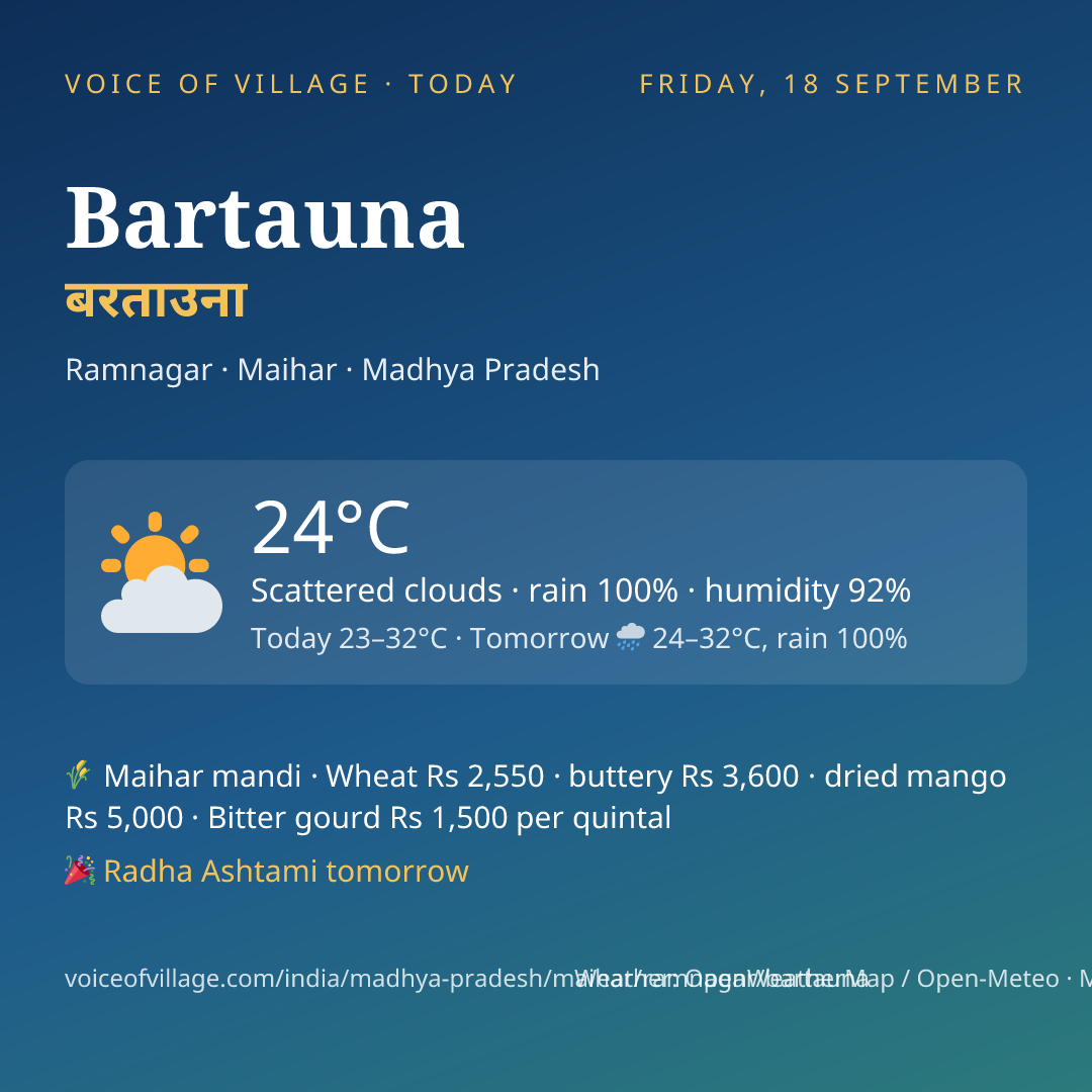 Bartauna today