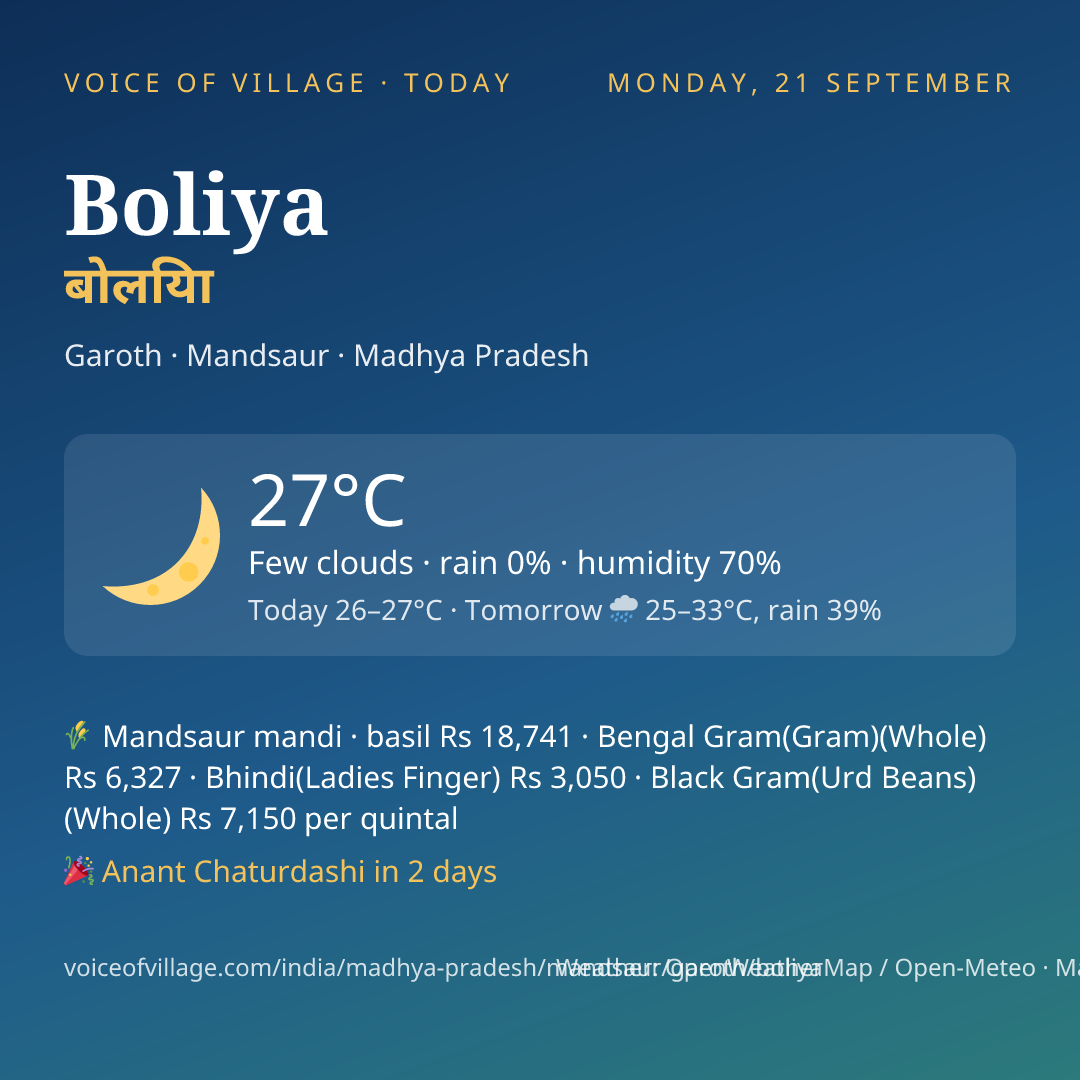 Boliya today