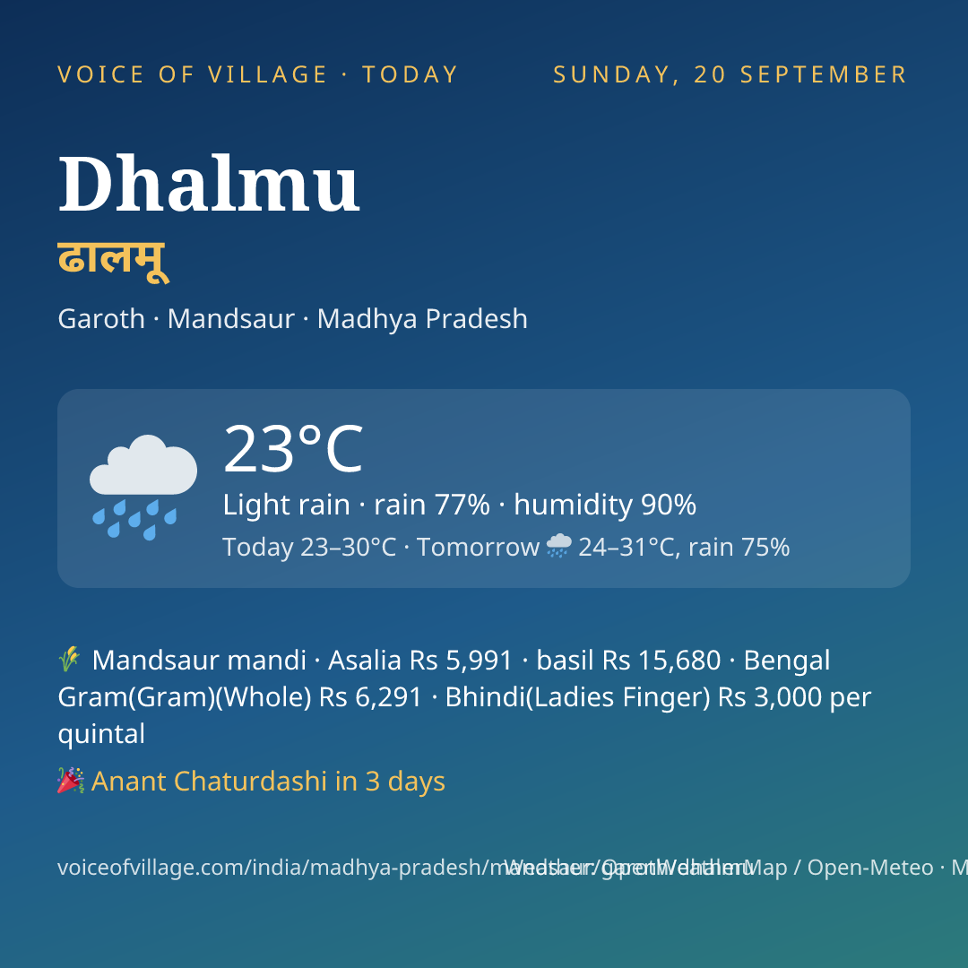 Dhalmu today