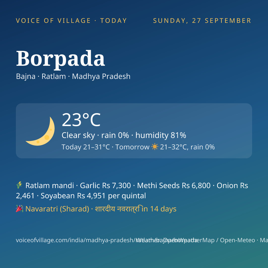 Borpada today