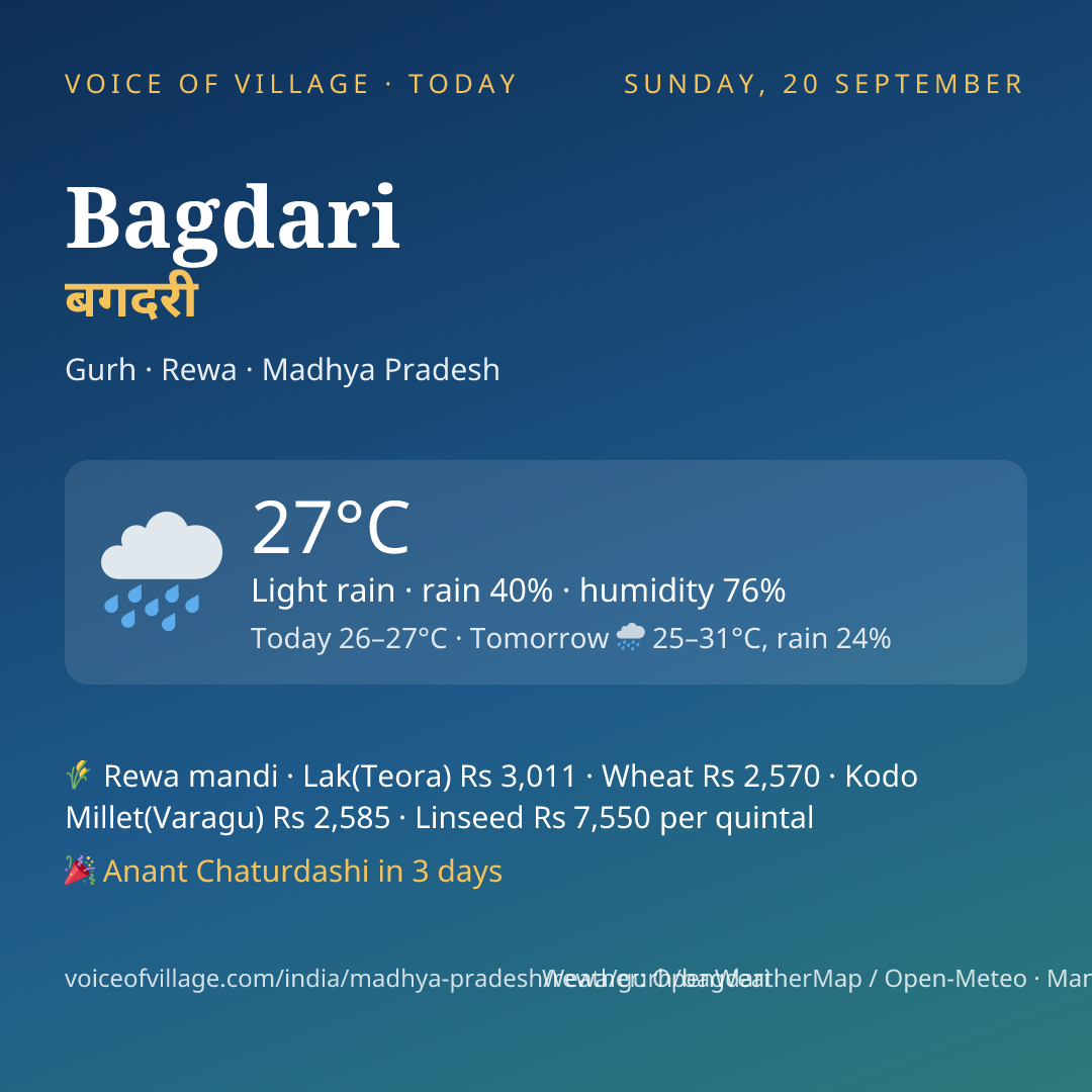 Bagdari today