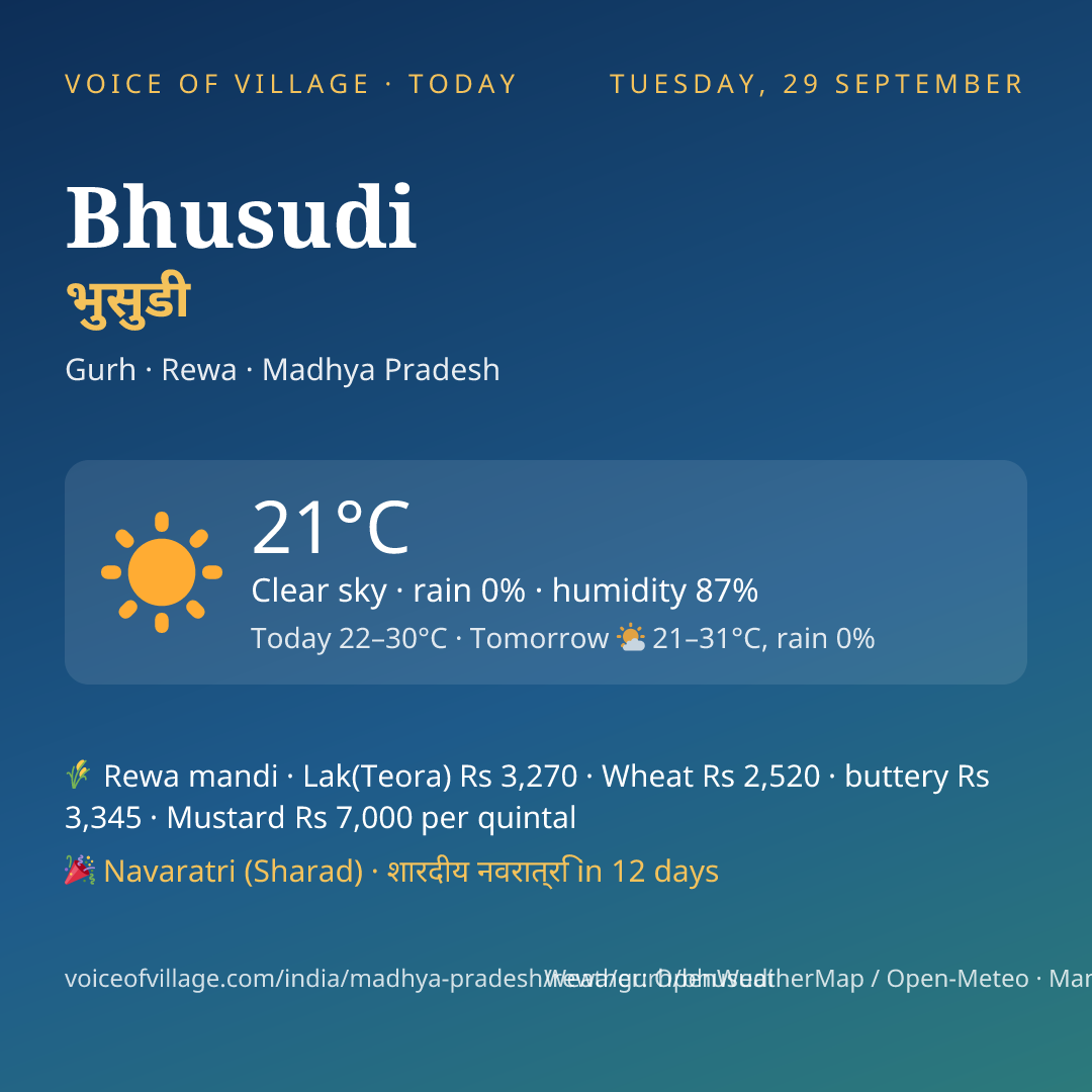 Bhusudi today