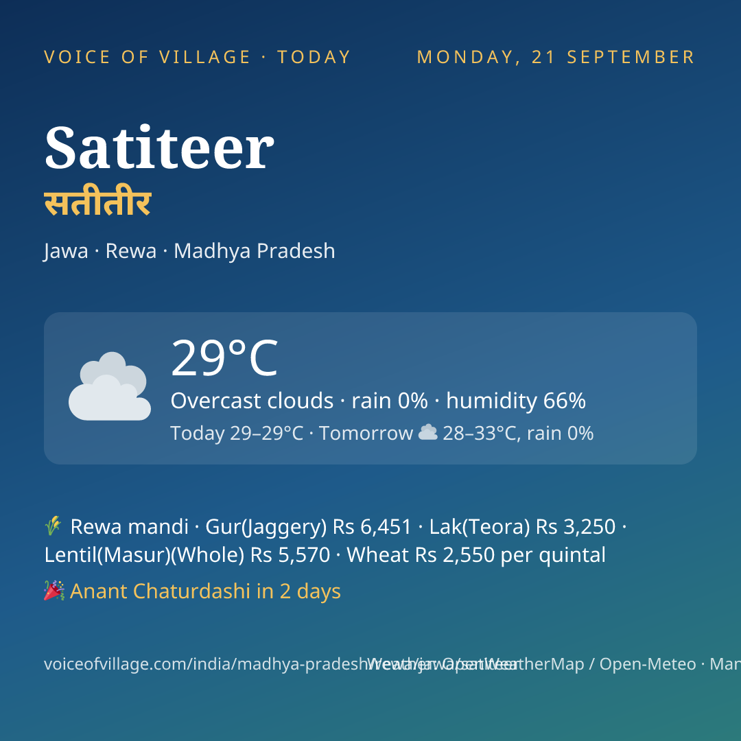 Satiteer today