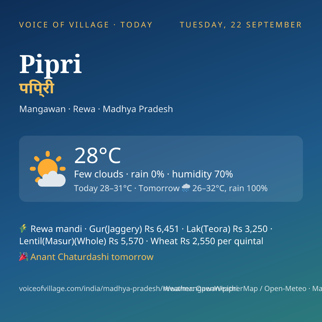 Pipri today