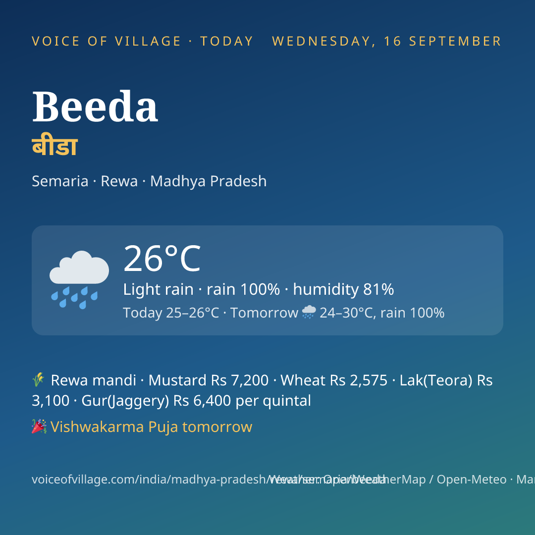Beeda today