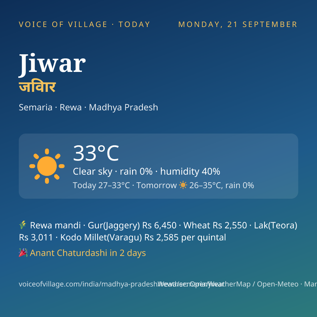 Jiwar today