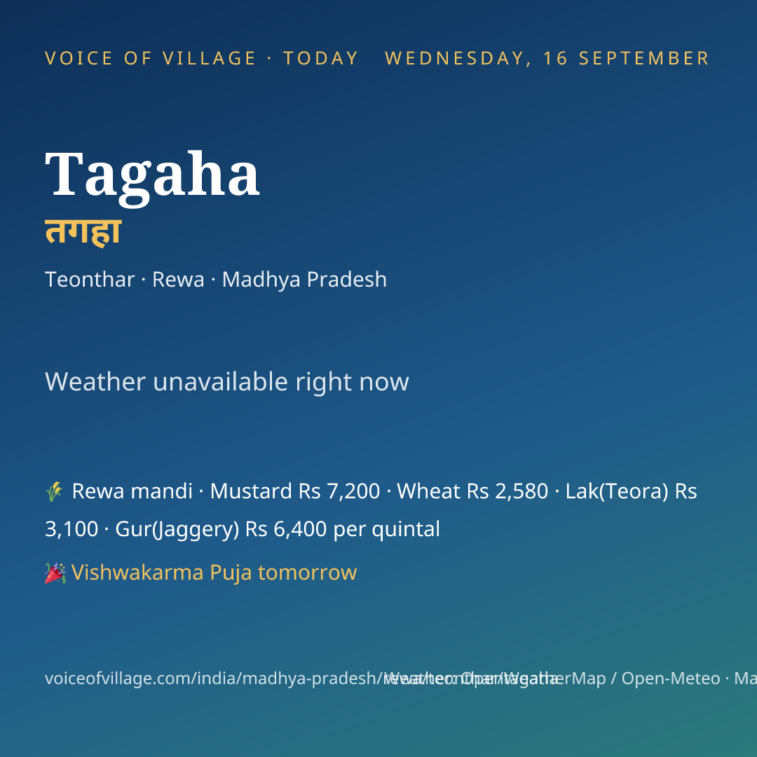 Tagaha today