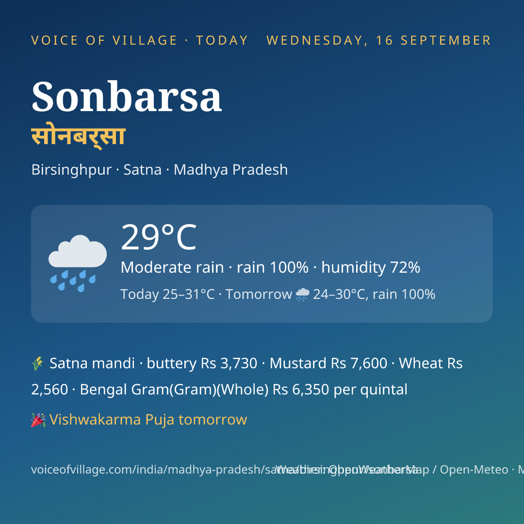 Sonbarsa today