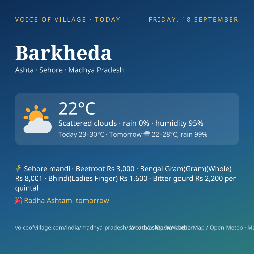 Barkheda today