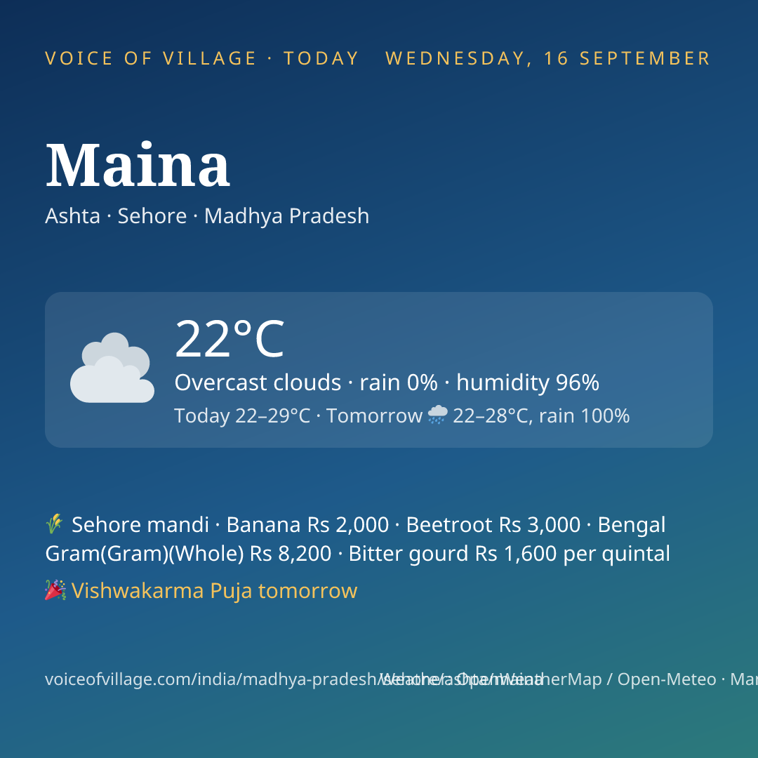 Maina today